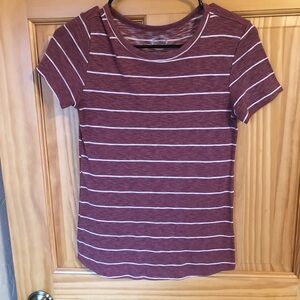 Pink Crew Neck Fitted T-Shirt